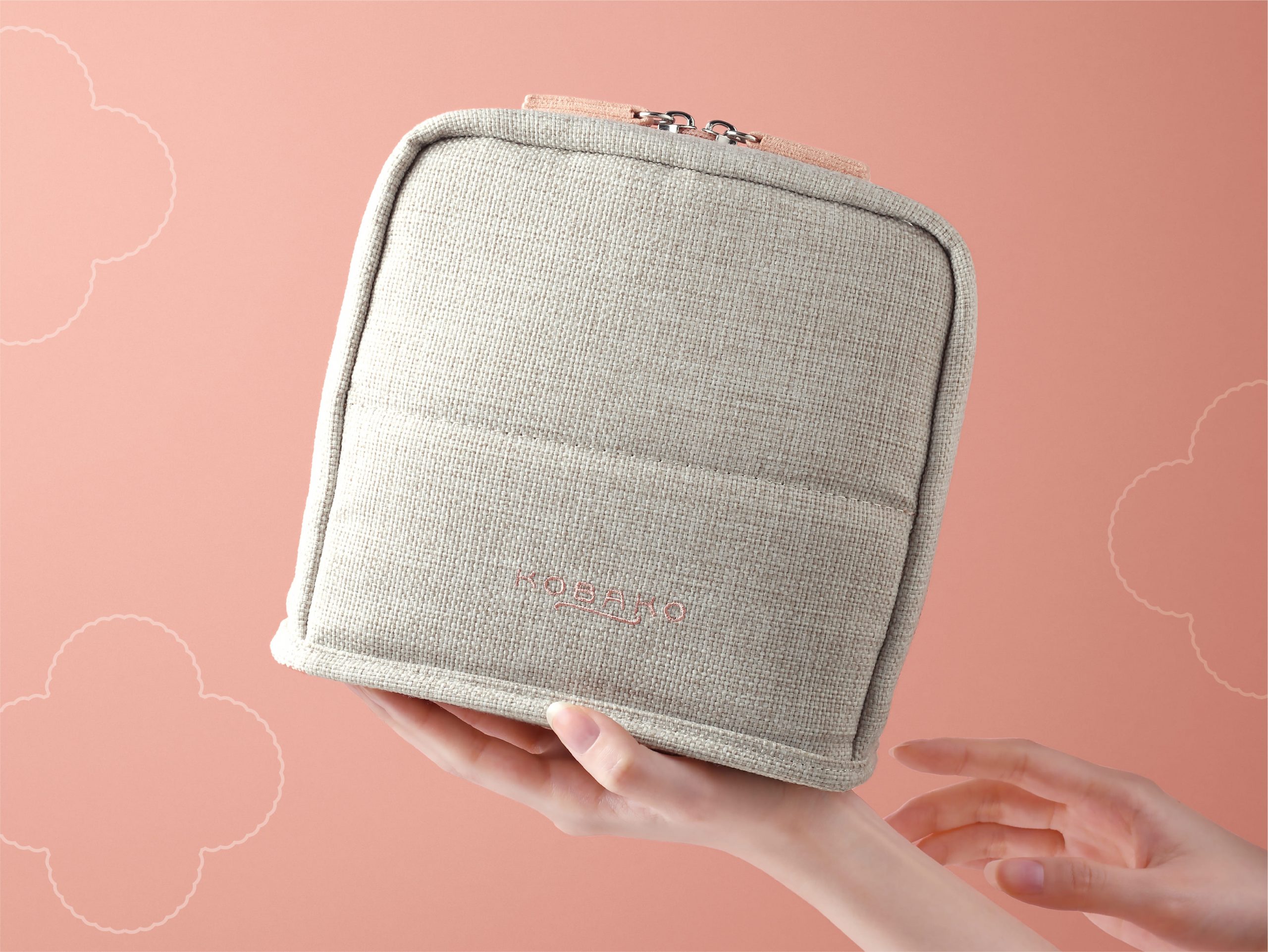 ビューティーツールブランド〈 KOBAKO 〉スクエアメイクポーチ（square makeup pouch）発売